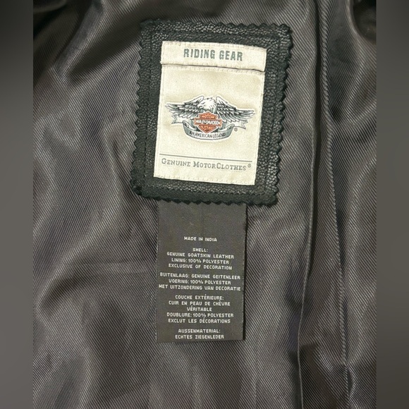 Harley Davidson Women’s Black Leather Jacket - Picture 6 of 9